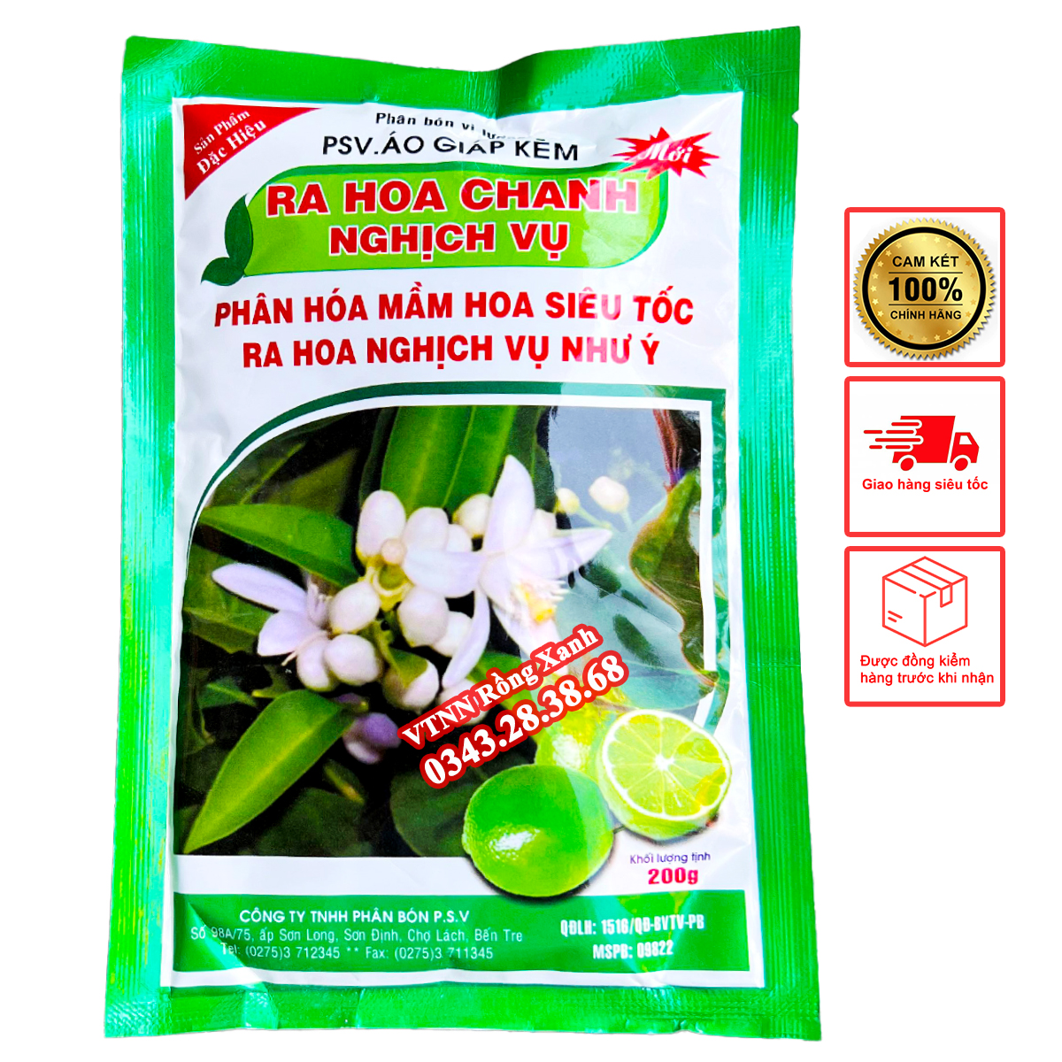 Phân bón kích ra hoa chanh, cam, bưởi, tắc, cây có múi