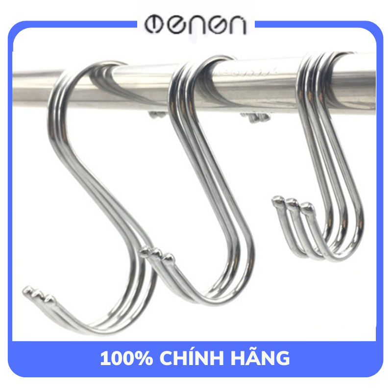 Móc treo đồ Inox đa năng hình chữ S tiện lợi, có đầu tròn cao cấp