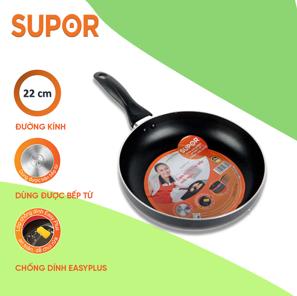 Chảo chống dính đế từ affinity ih supor h18203-j22 22cm