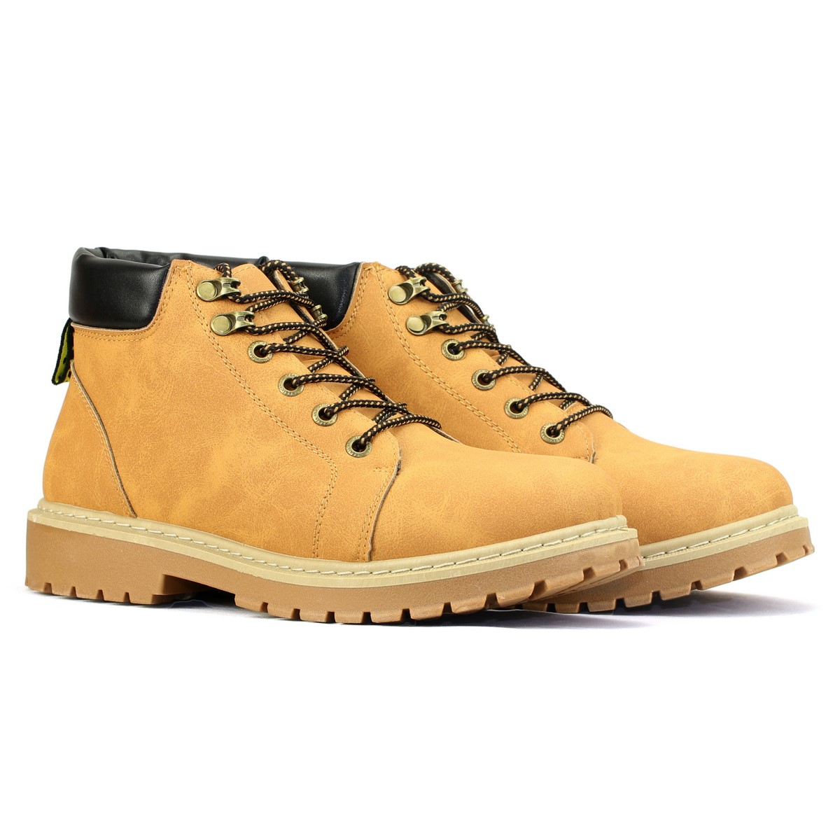 [HCM]Giày Bốt Cổ Cao Giả Da Màu Nâu BC04