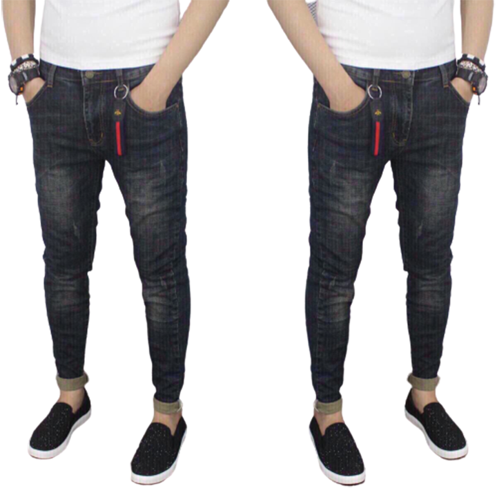 Quần jean nam ống côn chất jean đẹp co giãn - HH637