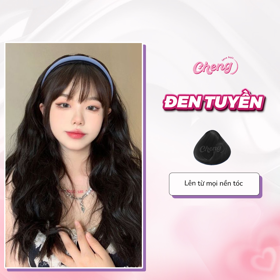 HOÀN TIỀN 15% - Thuốc Nhuộm Tóc Màu ĐEN TUYỀN Không Tẩy | Chenglovehair Chenglovehairs