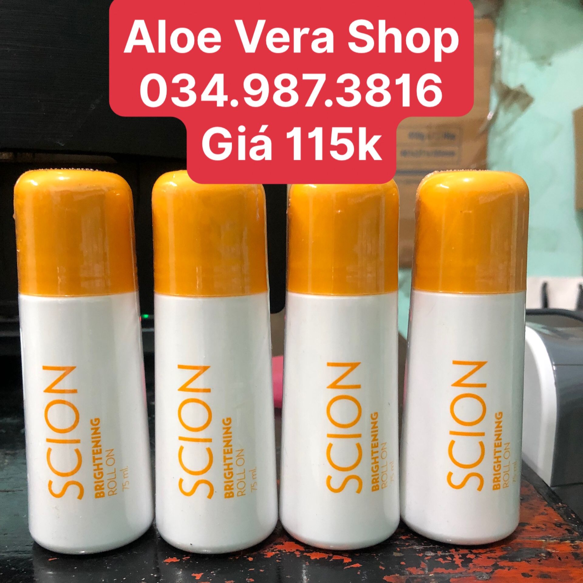 (PHIÊN BẢN MỚI) Combo 4 Chai Lăn khử mùi sáng da Scion Brightening Roll On 75ml