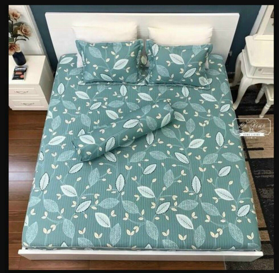 Bộ ga gối cotton  cao cấp , ga chun trần bông mềm mại đủ mọi kích thước nệm