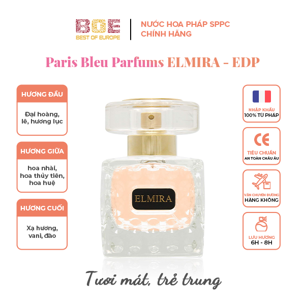 Nước hoa nữ chính hãng pháp paris bleu parfums elmira 100ml boeelm01