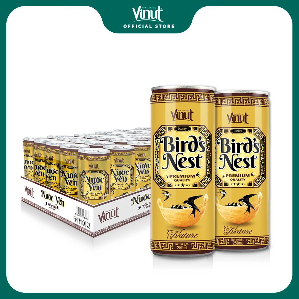 [FREE SHIP] Khay 30 Lon Nước Yến Cao Cấp Vinut 250ml