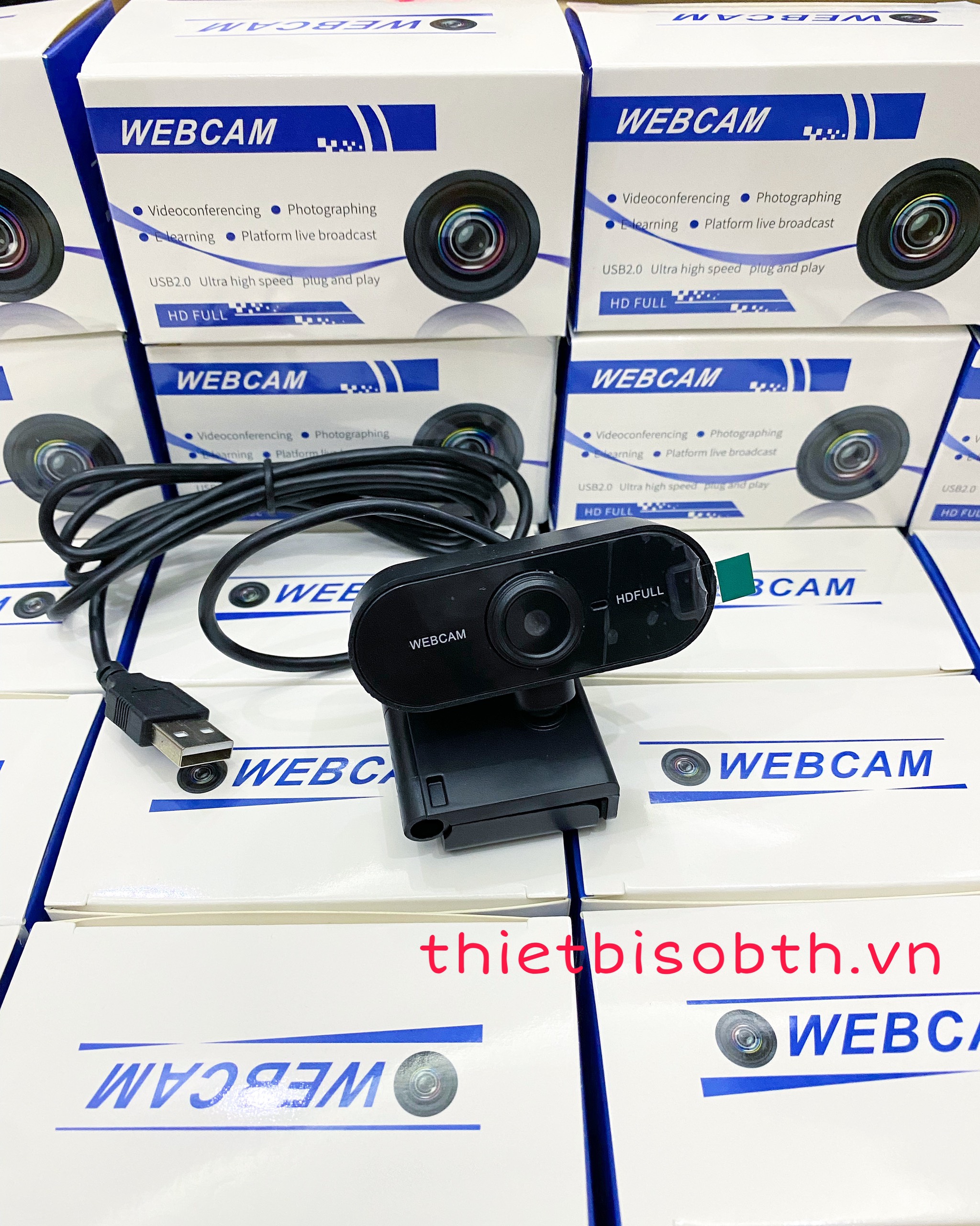 Webcam máy tính, webcam full hd 1080p có mic học online qua zoom - gọi video zalo
