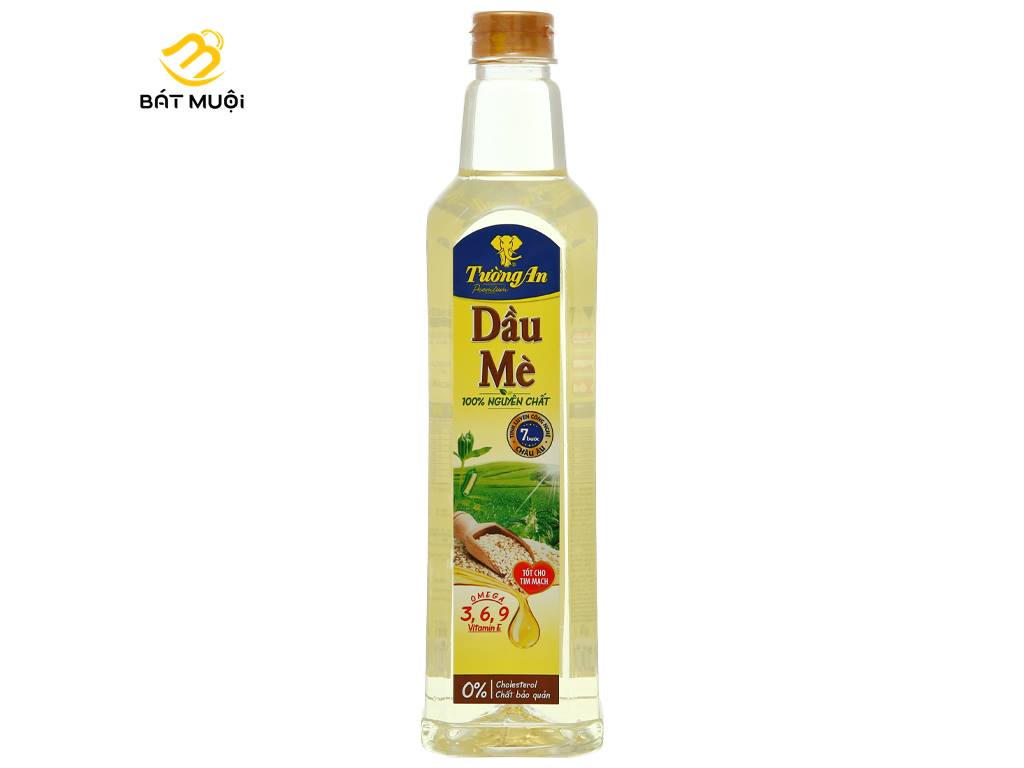 Dầu mè 100% nguyên chất tường an chai 1 lít - cty bát muội