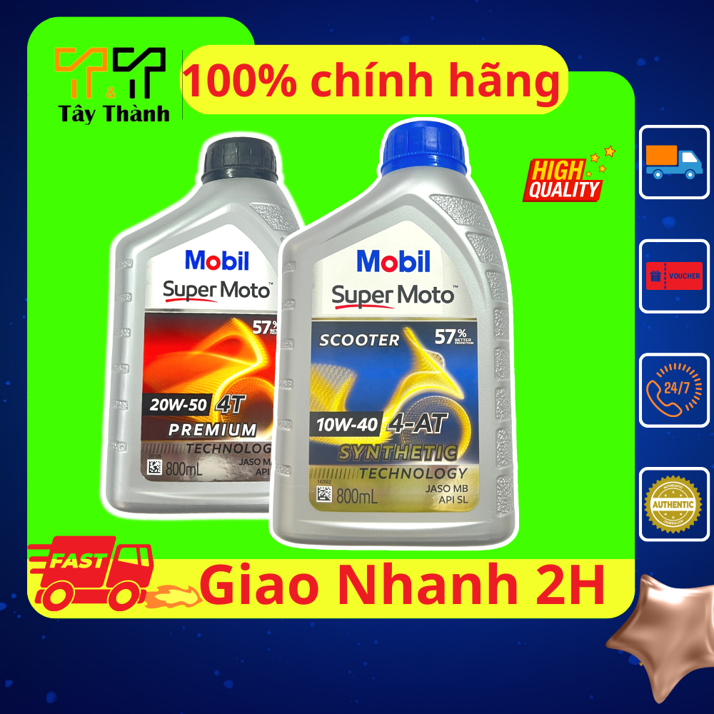 Nhớt xe máy Mobil dành cho tất cả các dòng xe số honda, yamaha, suzuki...hàng nhập Thái cao cấp giá cực sốc-Tây Thành Shop chuyên nhớt xe máy