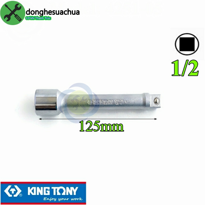 Đầu nối dài 1/2 kingtony 4251-05 dài 125mm đầu vuông 12.7mm