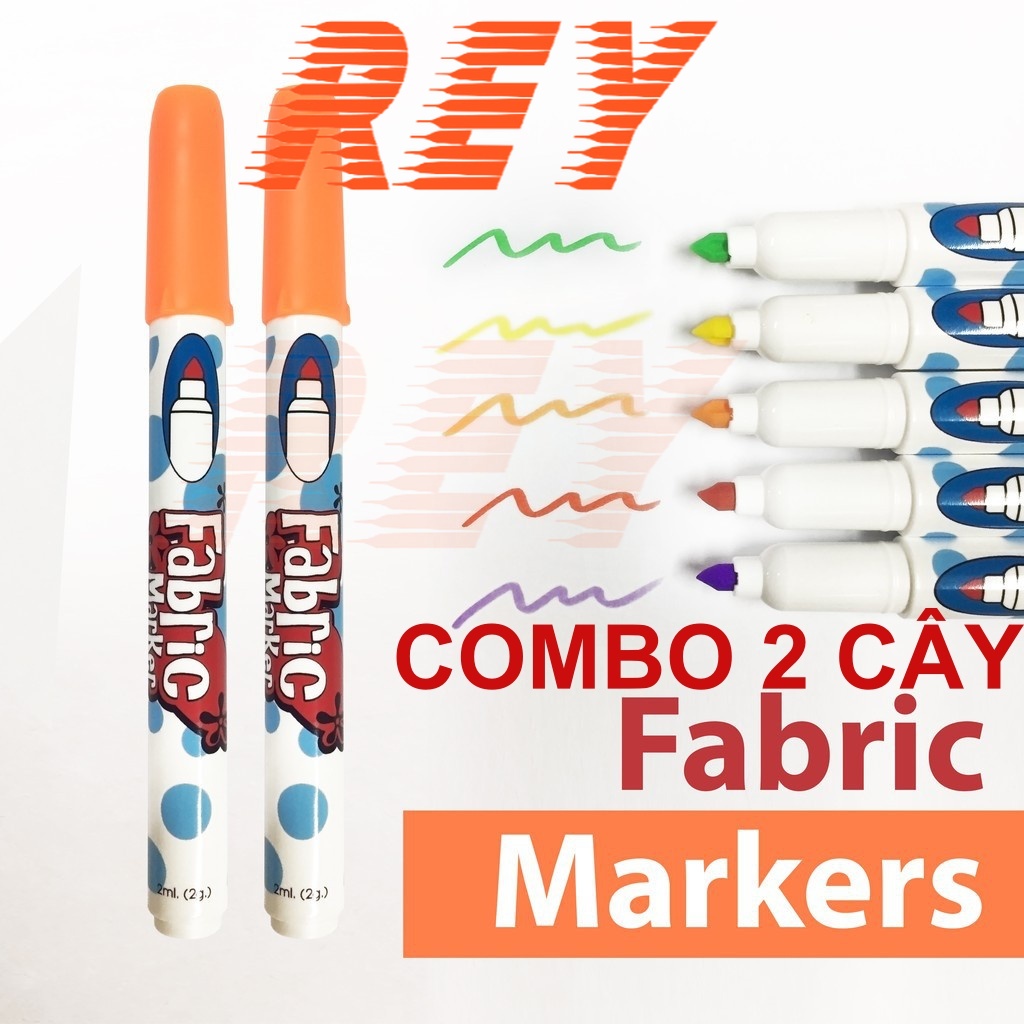 Giao hoả tốc COMBO 2 bút lông màu vẽ vải Fabric Marker Pen Marvy 560