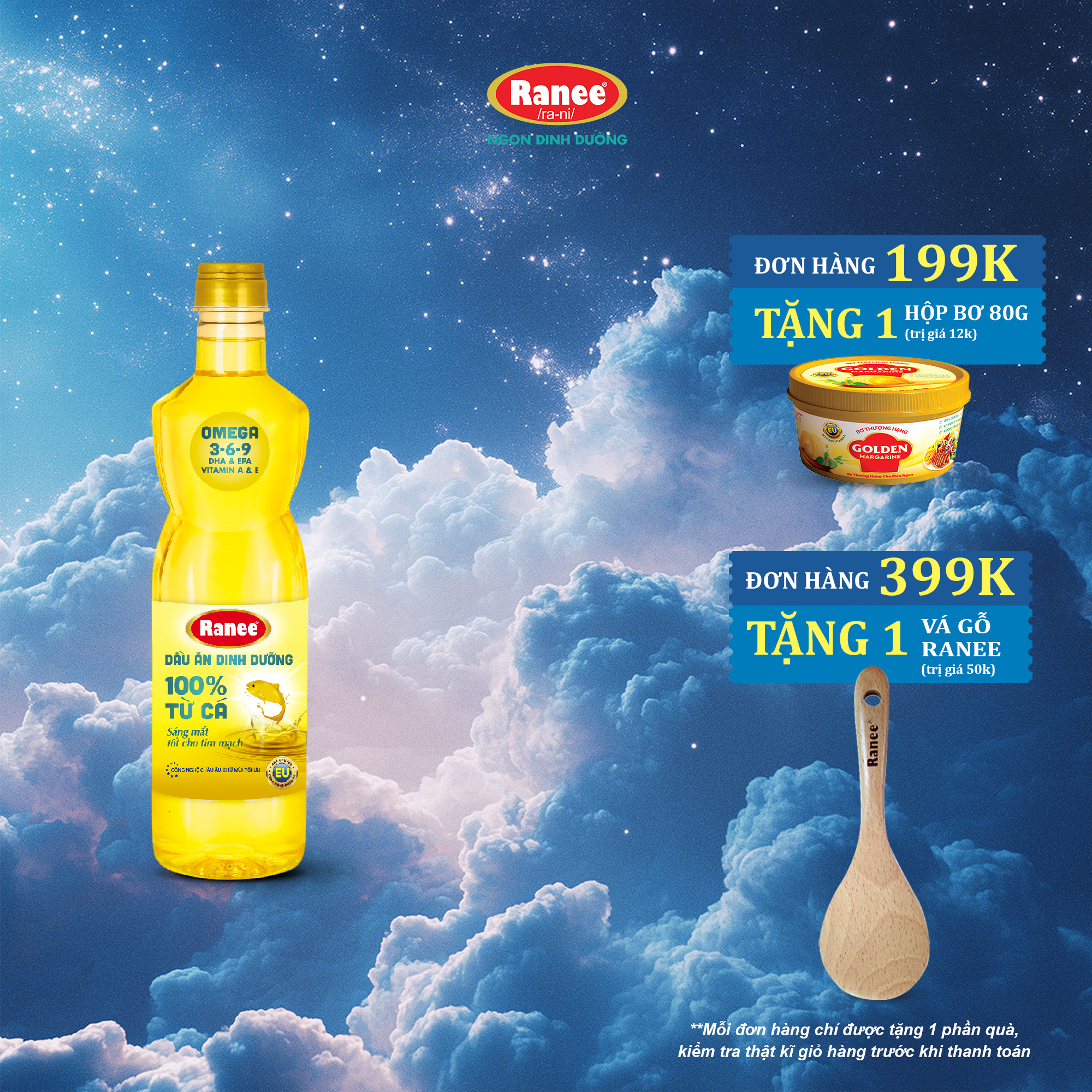 Dầu ăn dinh dưỡng Ranee 950ml