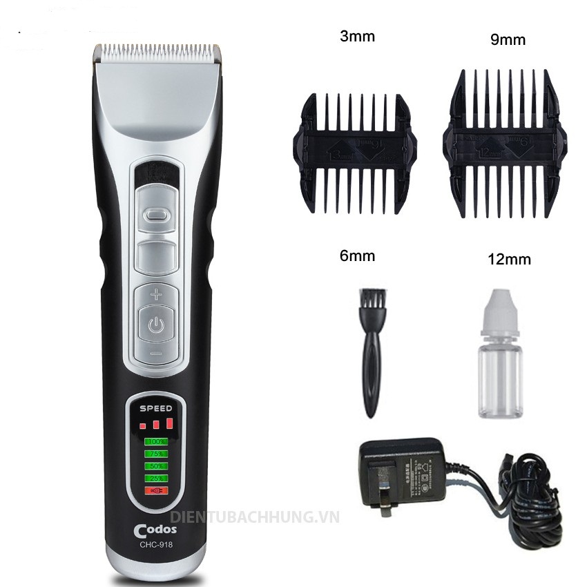 Tông đơ cắt tóc chuyên nghiệp codos CHC-918 công suất 7w