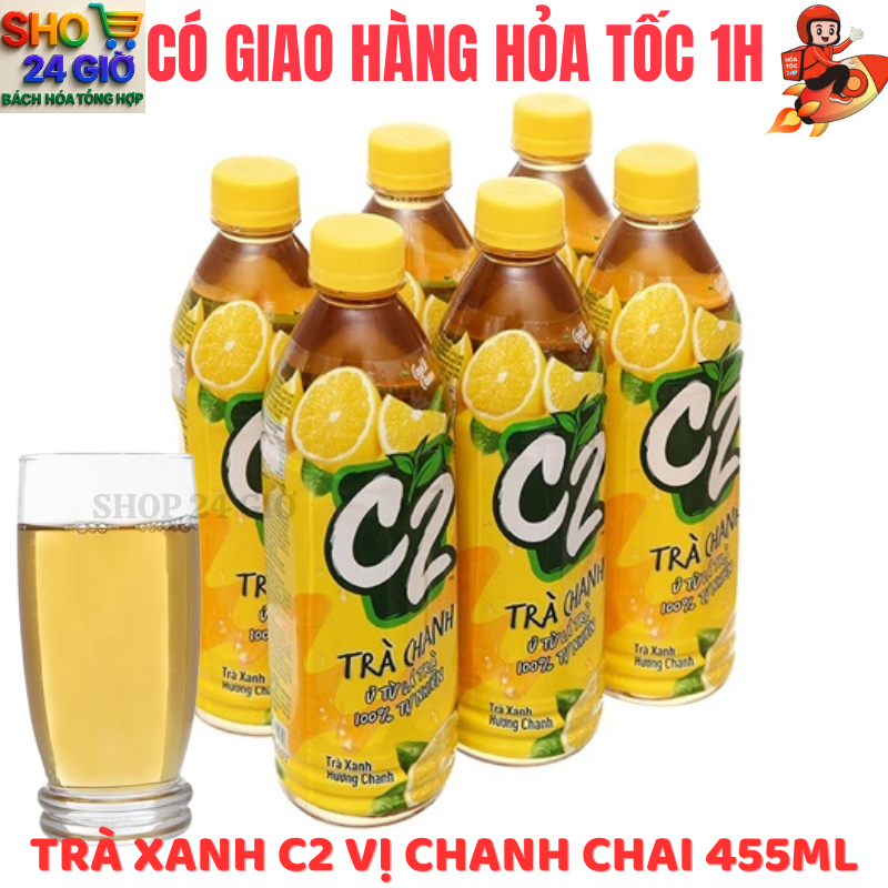 Trà Xanh C2 Vị Chanh 1 Lốc 6 Chai 455ml