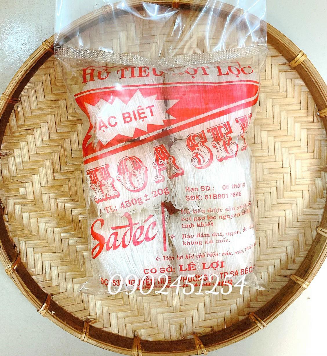 1 gói hủ tiếu khô sa đéc loại đặc biệt 450g