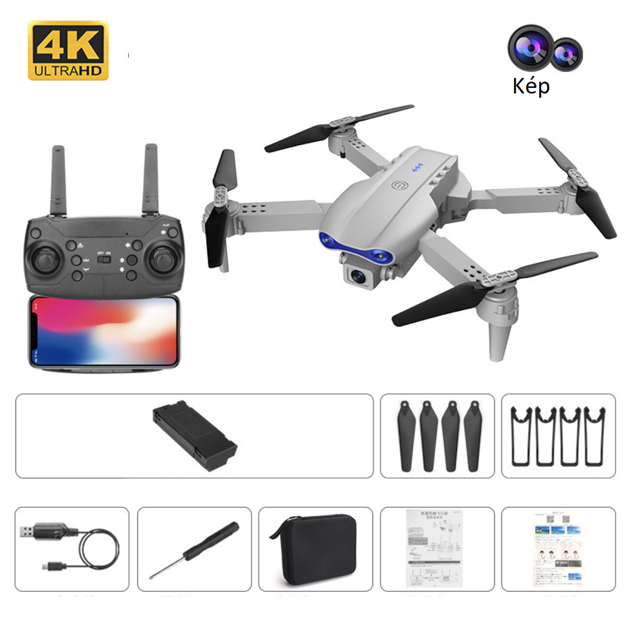 Flycam k3 pro, camera 4k, máy bay kèm camera k3 pro bay 20 phút