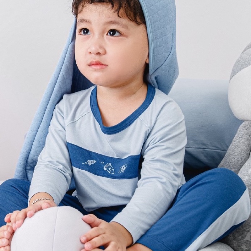 Bộ quần áo Nous dài tay bé trai,bé gái Nu doux mỏng