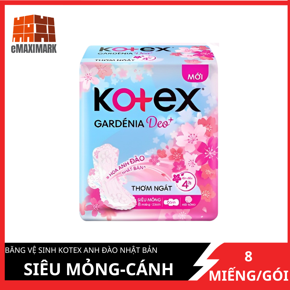 Băng Vệ Sinh Kotex Gardenia Deo + Hương Hoa Anh Đào, Mặt bông