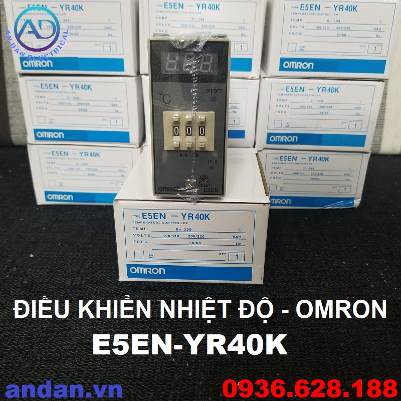 Bộ điều khiển nhiệt độ omron e5en, đồng hồ điều khiển nhiệt độ, đồng hồ nhiệt e5en-yr40k