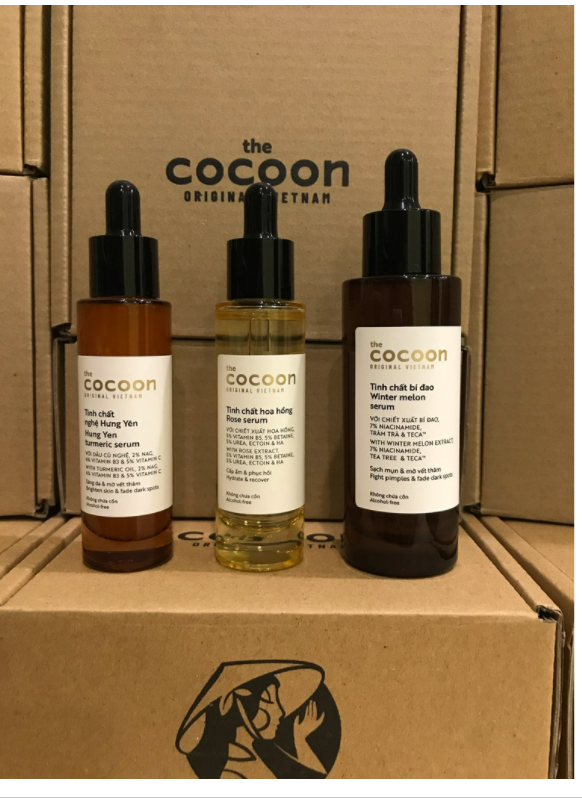 Tinh chất Cocoon: Tinh chất nghệ & Tinh chất bí đao & Tinh chất hoa hồng