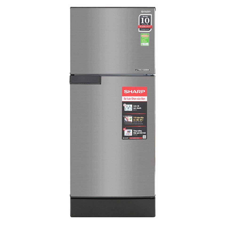 Tủ Lạnh Inverter Sharp SJ-X176E-SL (150L) - Bạc (Công nghệ J-Tech Inverter, làm đá nhanh, kháng khuẩn, khử mùi, bảo hành 12 tháng)