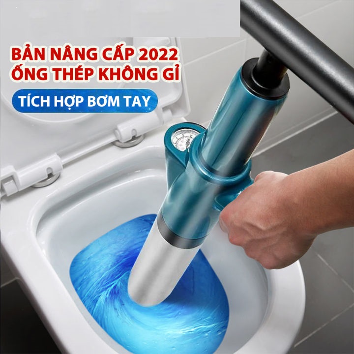 Súng thông tắc cống bồn cầu nhà tắm, bồn rửa chén đa năng bằng áp lực khí nén áp suất 8kg cực mạnh, chuyên nghiệp đánh bay các vật cứng đầu, hiệu quả cao