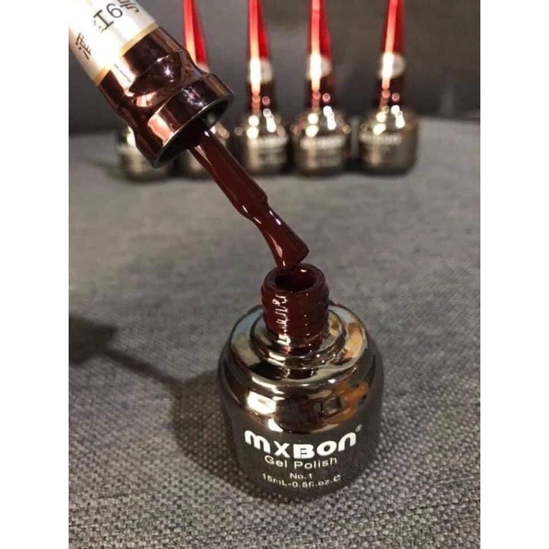 Set sơn gel mxbon 6 màu tone đỏ làm nail