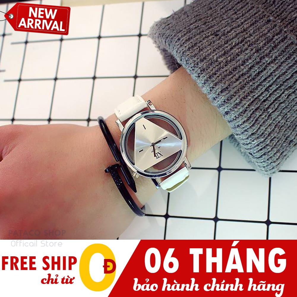 Đồng hồ đôi nam nữ, Đồng hồ Witon W85 thời trang tam giác, Dây da cao cấp, Kiểu dáng trẻ trung, Cá tính, Bảo hành 6 tháng