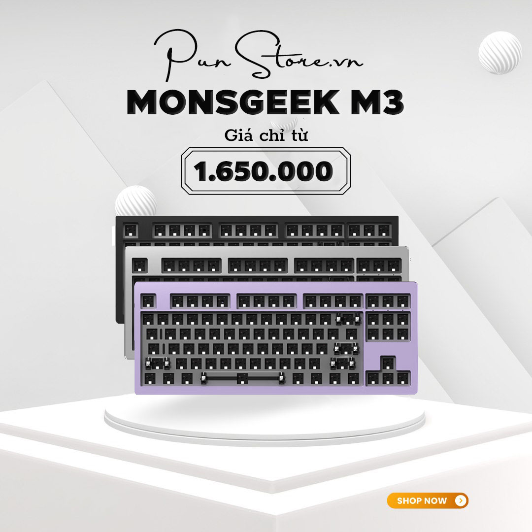 BÀN PHÍM CƠ CUSTOM MONSGEEK M3 NHÔM CNC