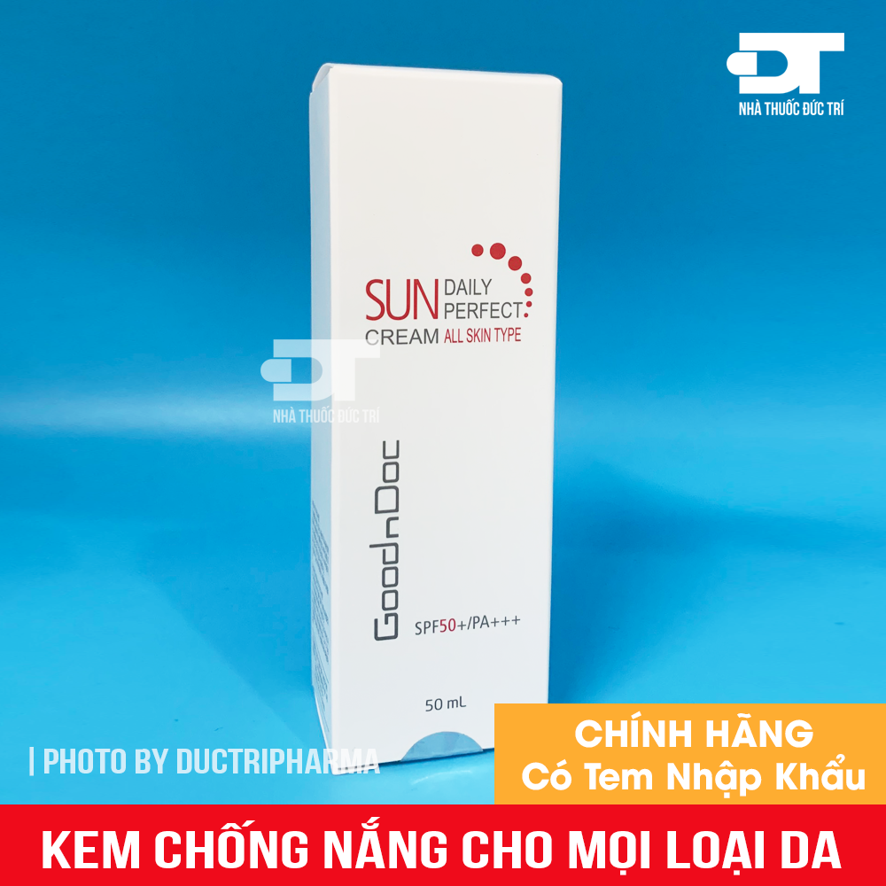 Kem chống nắng GoodnDoc Sun Cream Daily Perfect SPF50/PA+++ cho mọi loại da - 50ml