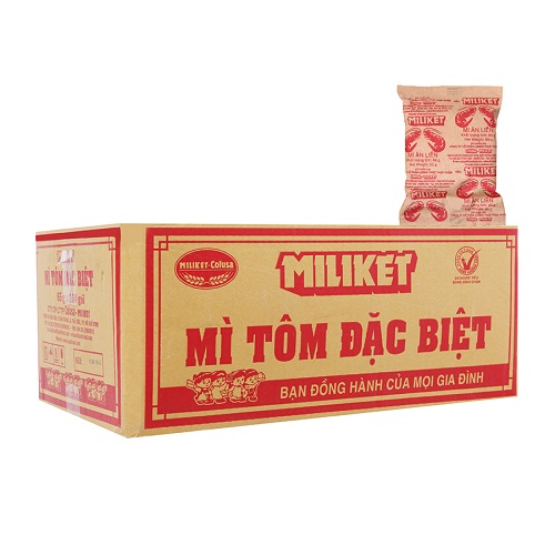 Thùng mì tôm đặc biệt Miliket gói 65g