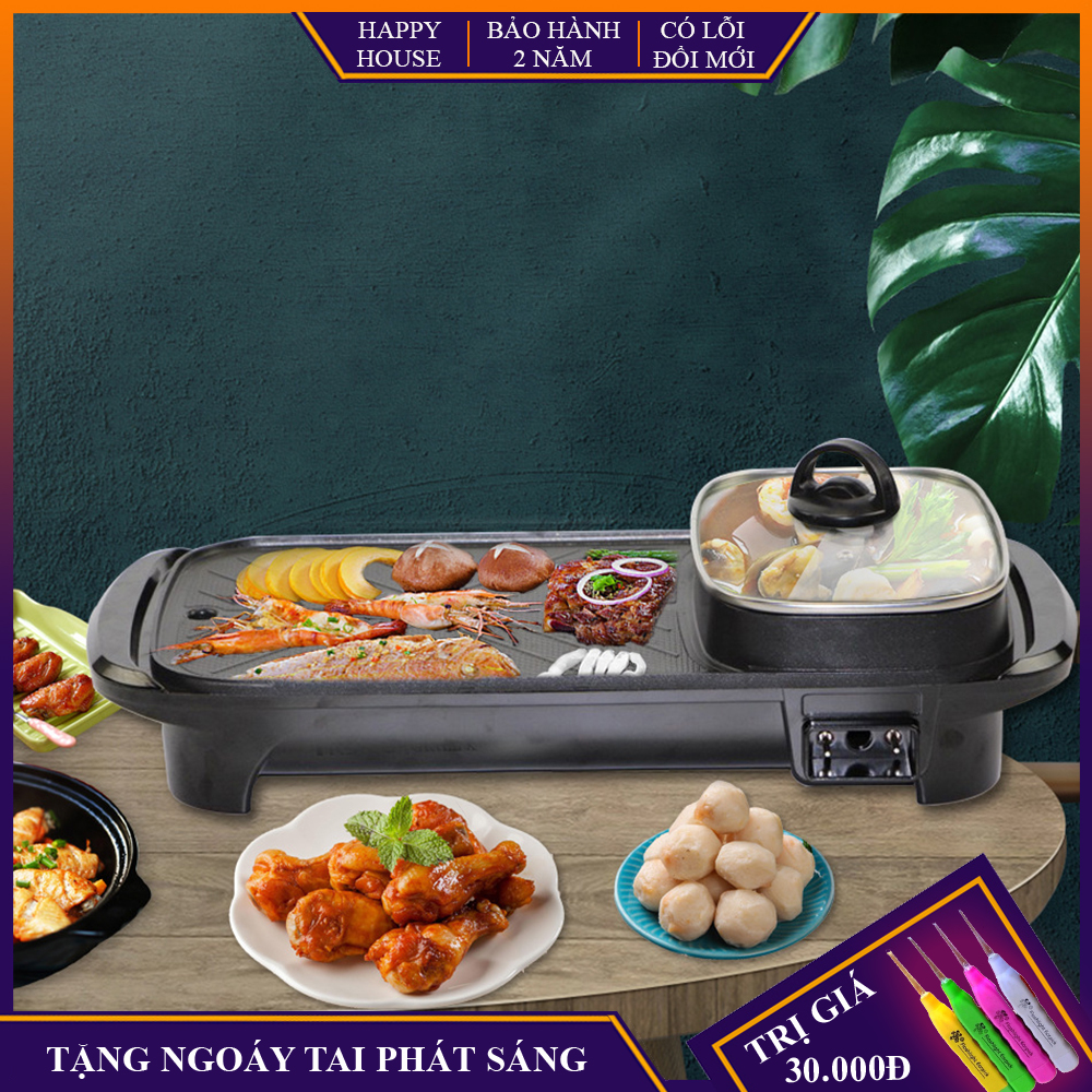 Nồi lẩu nướng đa năng 2 trong 1 cao cấp, nối điện đa năng siêu chống dính, nồi to cho cả gia đình và sum họp bạn bè. Bảo hành chính hãng 2 năm, lỗi 1 đổi 1 trong vòng 7 ngày sau nhận hàng