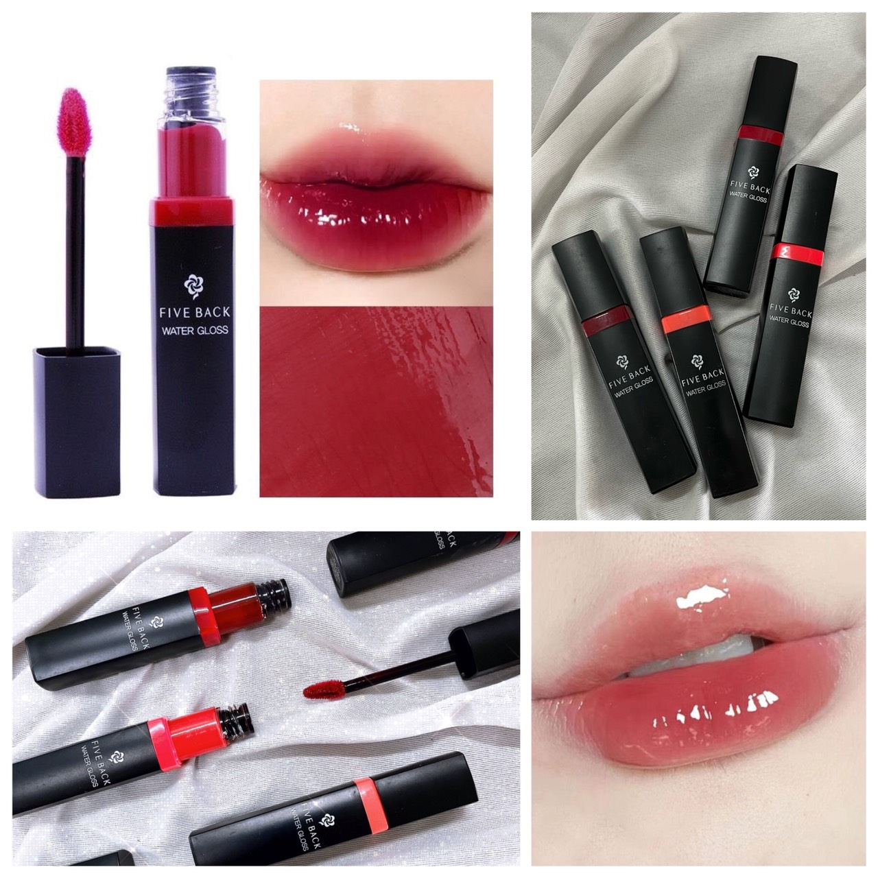 {Chính hãng} Rẻ vô đối- Son lì dưỡng môi Hàn Quốc Five Back Water Gloss - Không khô môi 7.5g