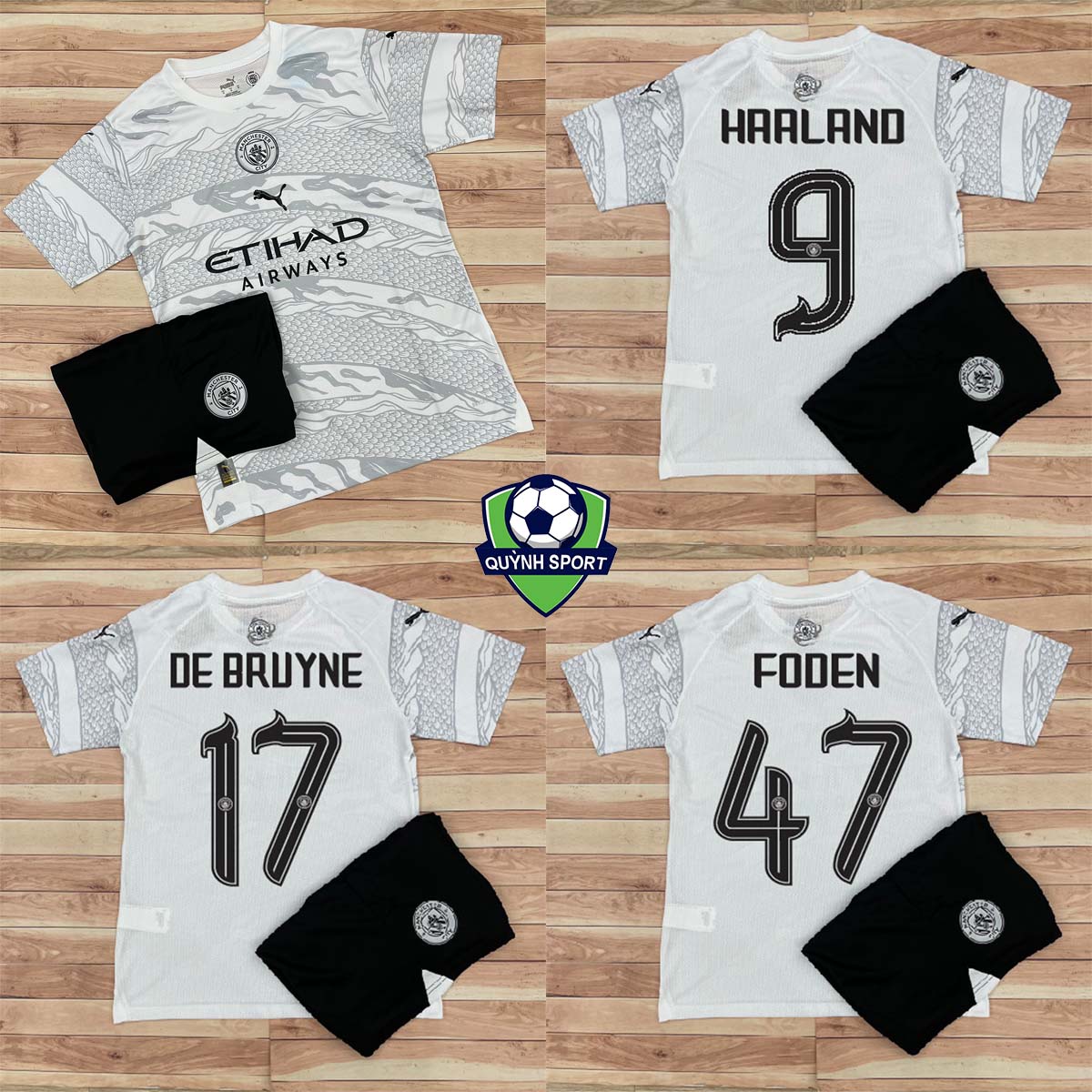 Áo Bóng Đá CLB Manchester City Tết Nguyên Đán 2024 - Vải Polyester Gai Thái Cao Cấp