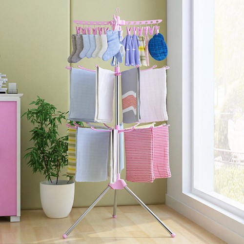 Cây phơi quần áo hợp kim gấp gọn thông minh