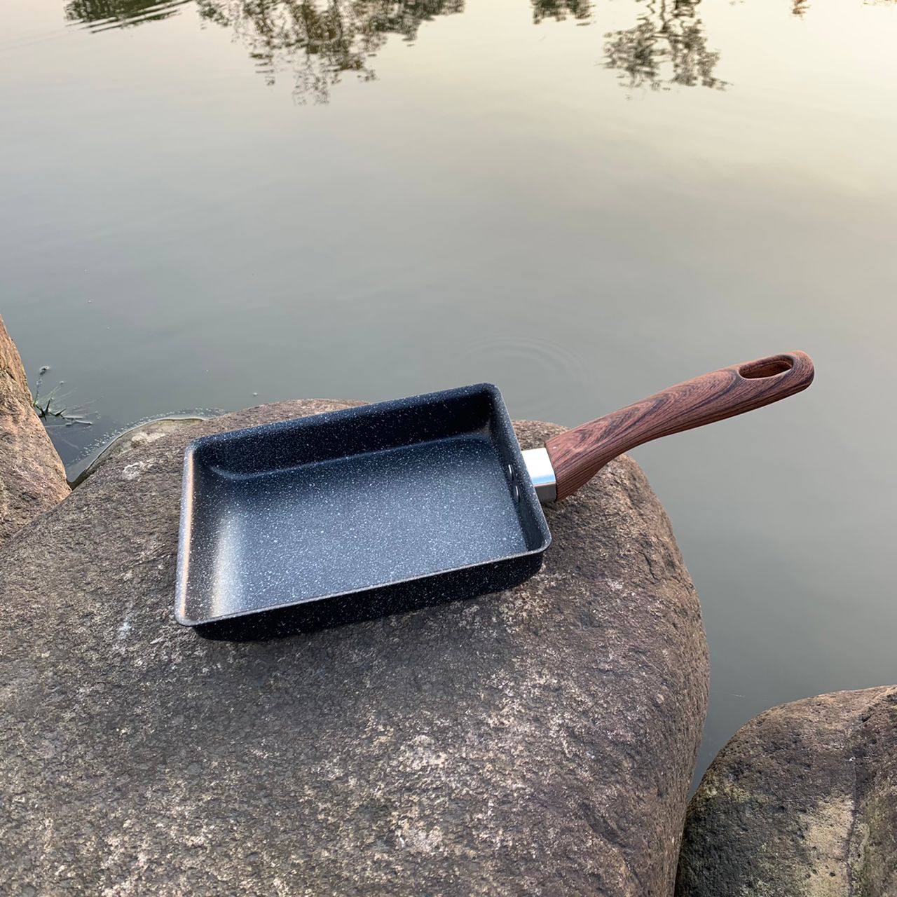 {Chính hãng}  Giá sỉ - Seoulcook  Chảo vuông trứng công nghệ Hàn Quốc chống dính vuông 15x20 cm