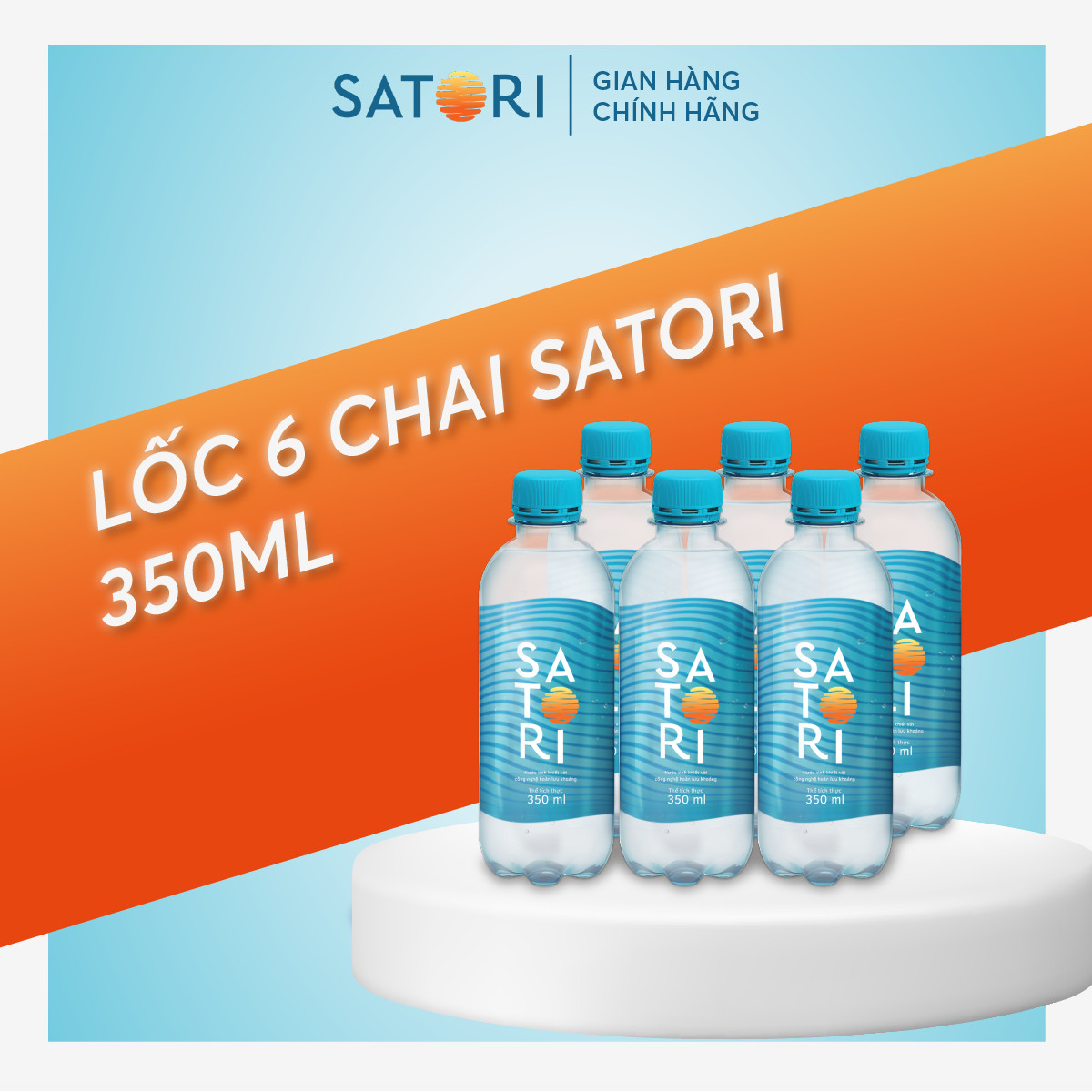 Lốc 6 chai nước suối 350ml - Công Nghệ Hoàn Lưu Khoáng (1 chai/350ml)