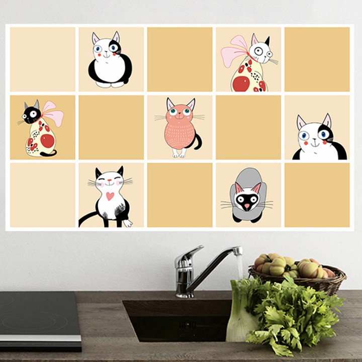 Miếng giấy dán nhà bếp cách nhiệt chống dầu mỡ - decal dán bếp