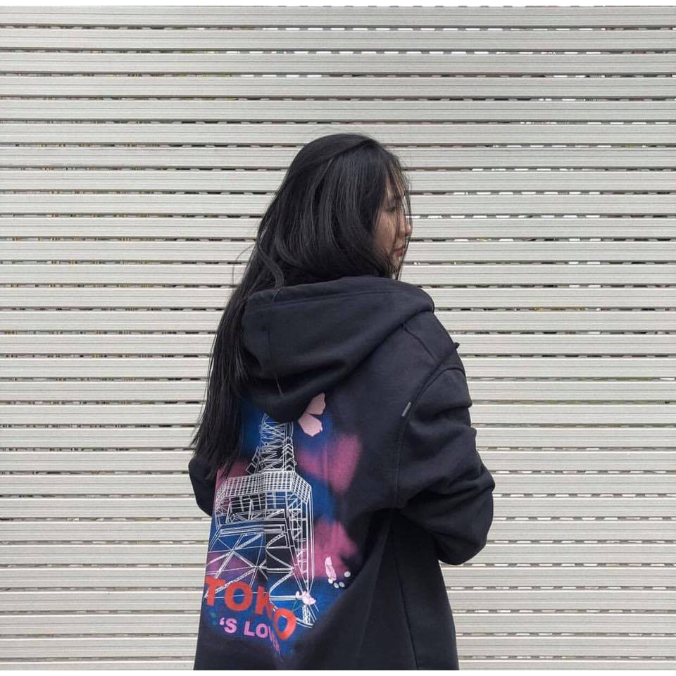 Áo khoác nữ form rộng đi học hoodie nữ form rộng có dây kéo TOKYO TP