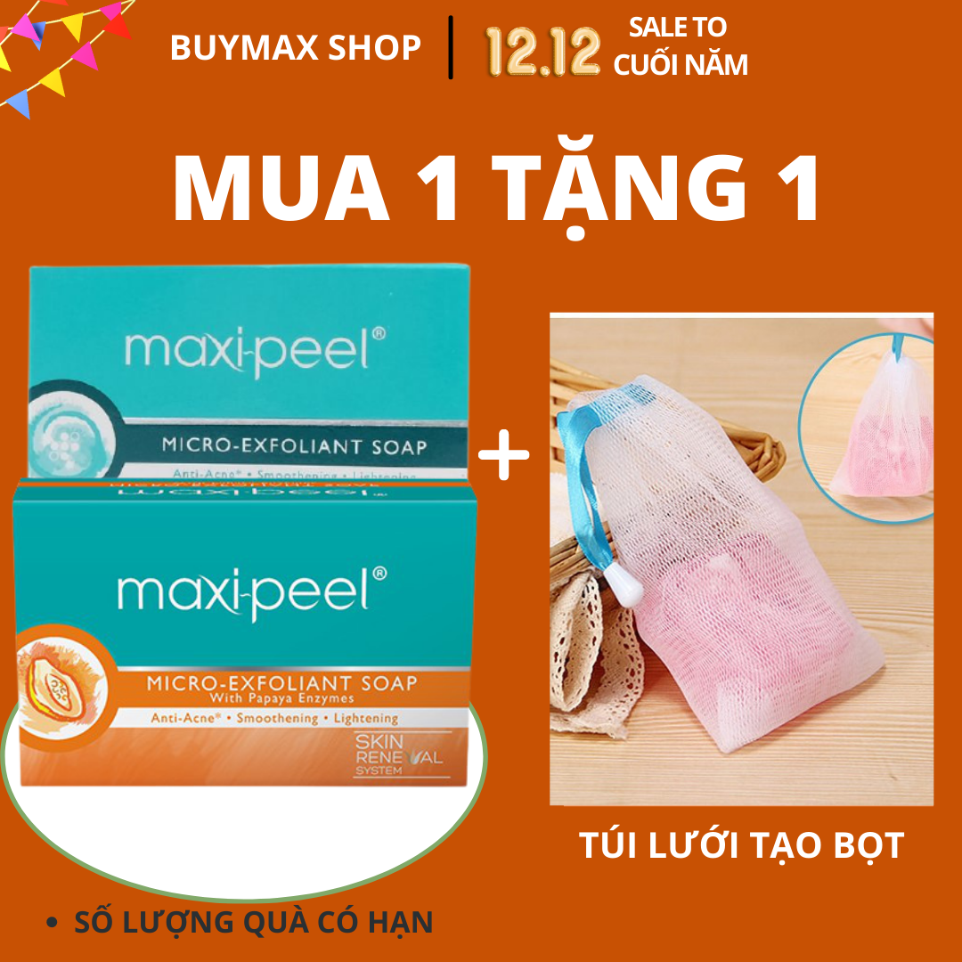 Xà phòng Maxi Peel Giảm Mụn Lưng Và Viêm Chân Lông Cơ Thể 125gr