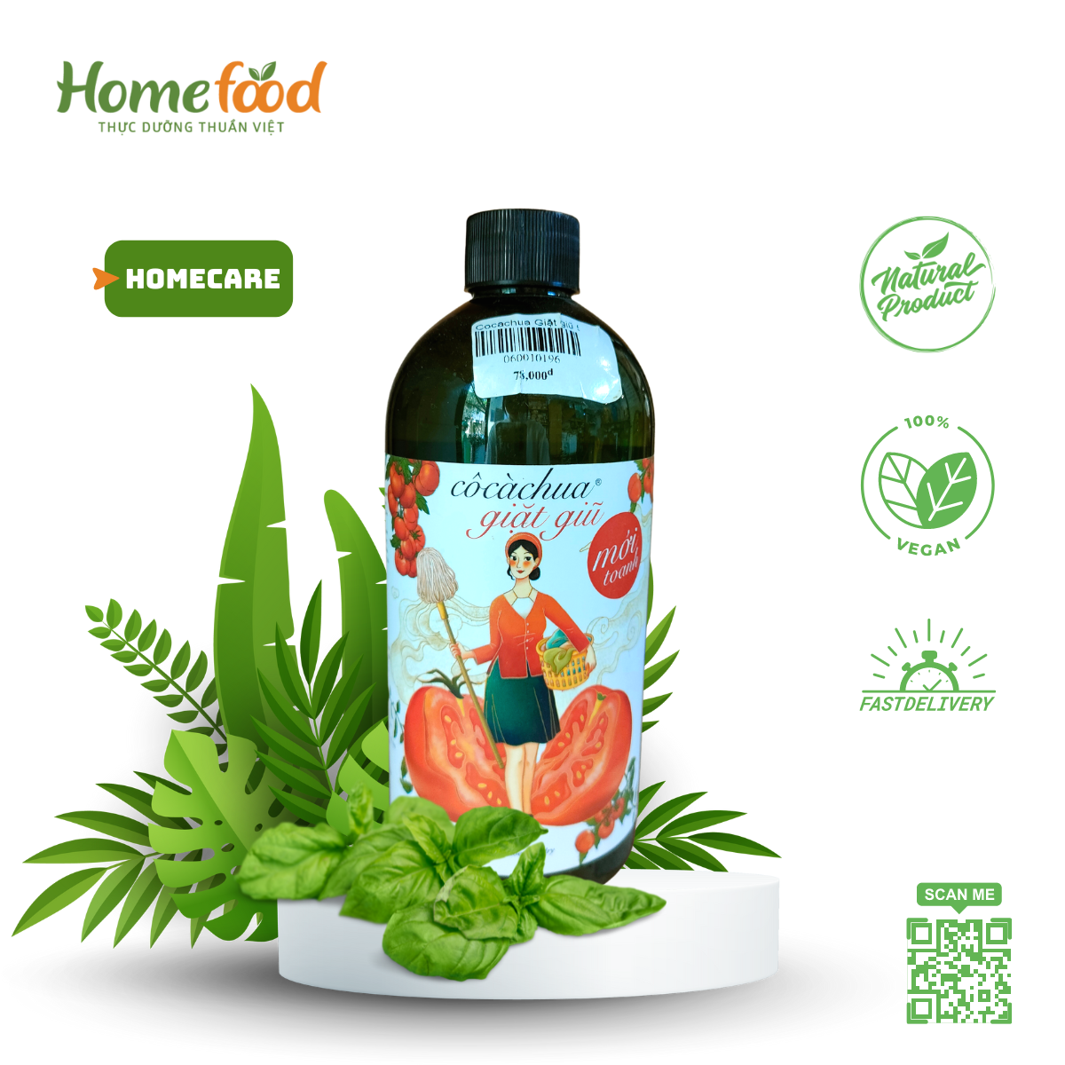 Nước giặt cô cà chua chai 500ml/ Nước giặt cocachua