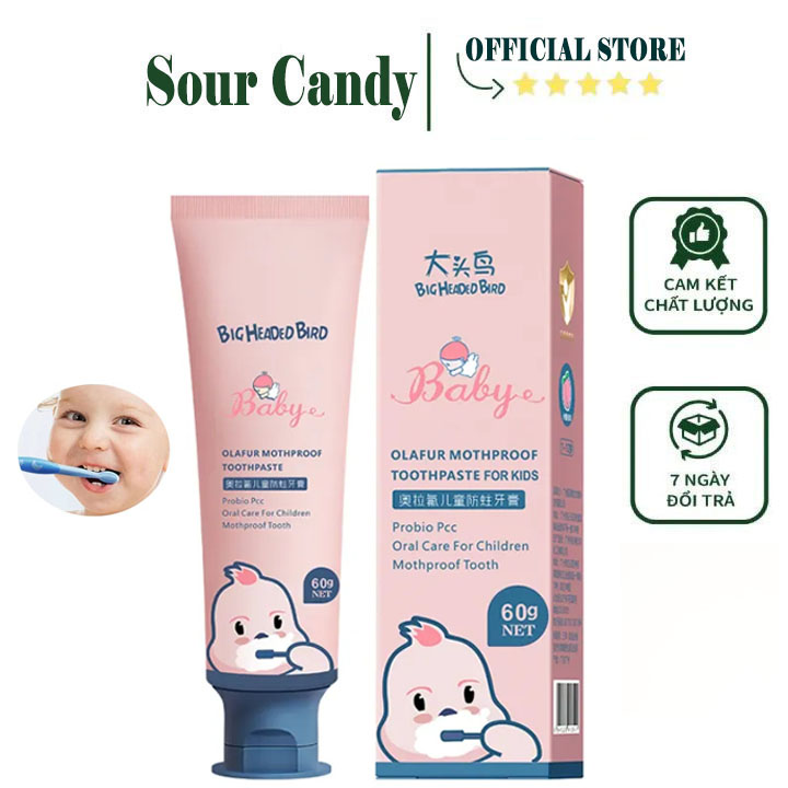 OLAFUR Kem đánh răng cho trẻ em 6-12 tuổi- Ngăn ngừa sâu răng để làm sạch răng và khoang 60g