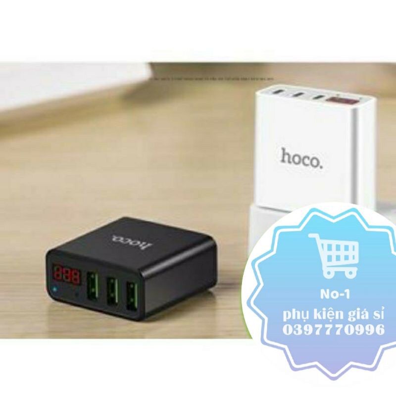 Củ sạc 3 đầu hiệu ho_co có đèn led hiển thị dòng điện cho các máy ip samsung oppo... mã c15