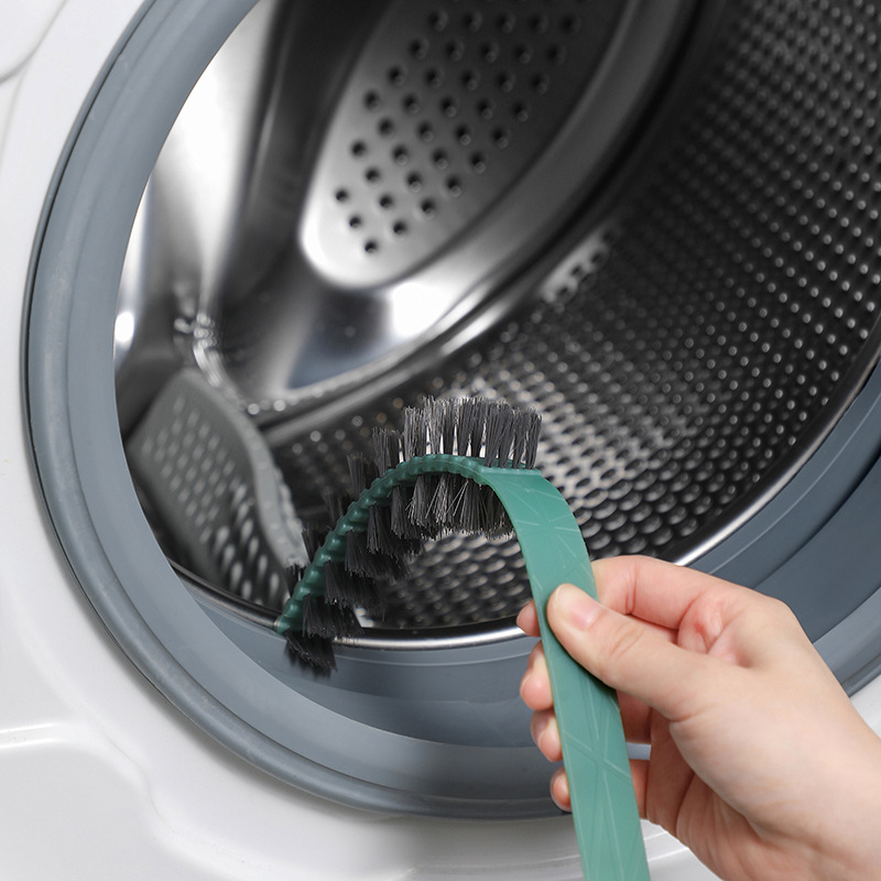 Super Cheap-premium washer cleaner long handle washing machine brush crevice cleaning tool with braided cylinder in washing machine cage