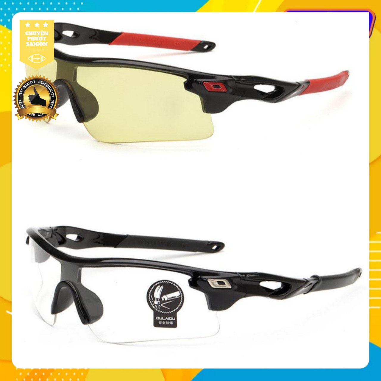 COMBO 2 KÍNH MÁT THỜI TRANG OULAIOU BẢN MỚI NHẤT ĐI ĐÊM ĐI NGÀY CHỐNG TIA UV