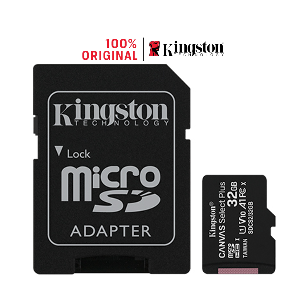 Thẻ nhớ microsdhc kingston canvas select plus 32gb class 10 u1