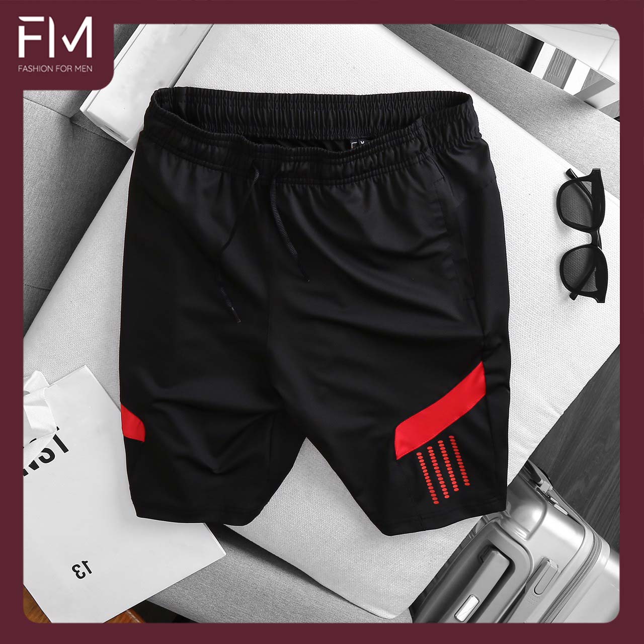 [MUA LÀ CÓ QUÀ] Quần short thể thao nam, quần tập gym, chất thun thể thao 4 chiều - FORMEN SHOP- FMPS140