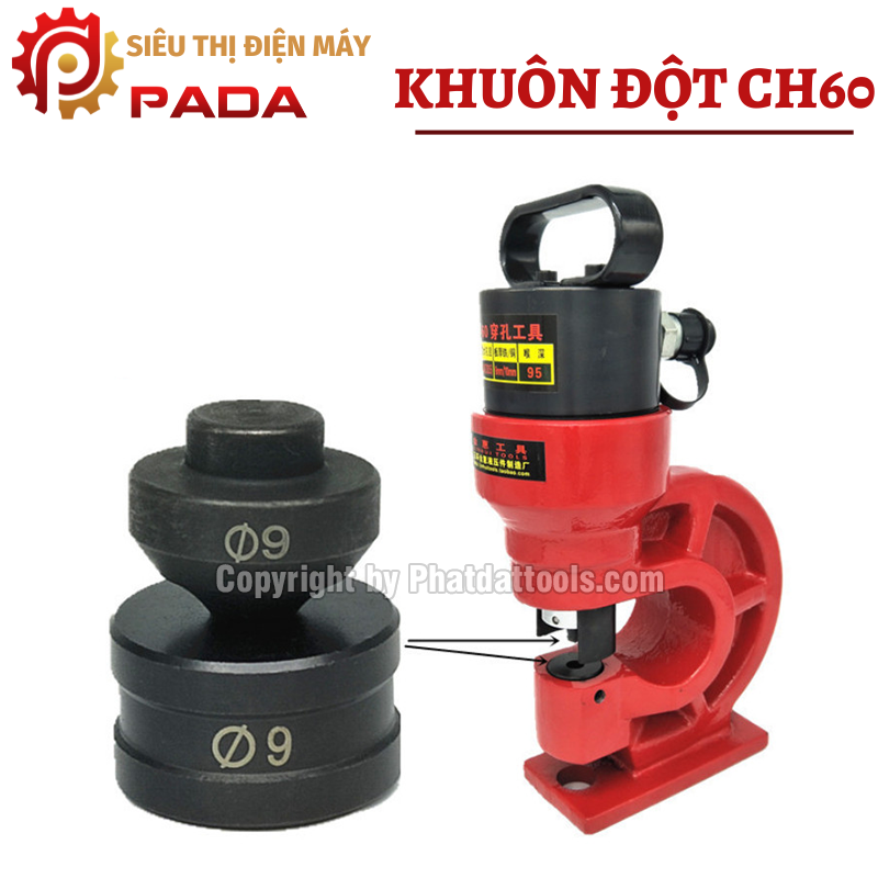 Khuôn đột lỗ tròn thủy lực cho máy đột lỗ CH60-HHM60-Phi tùy chọn