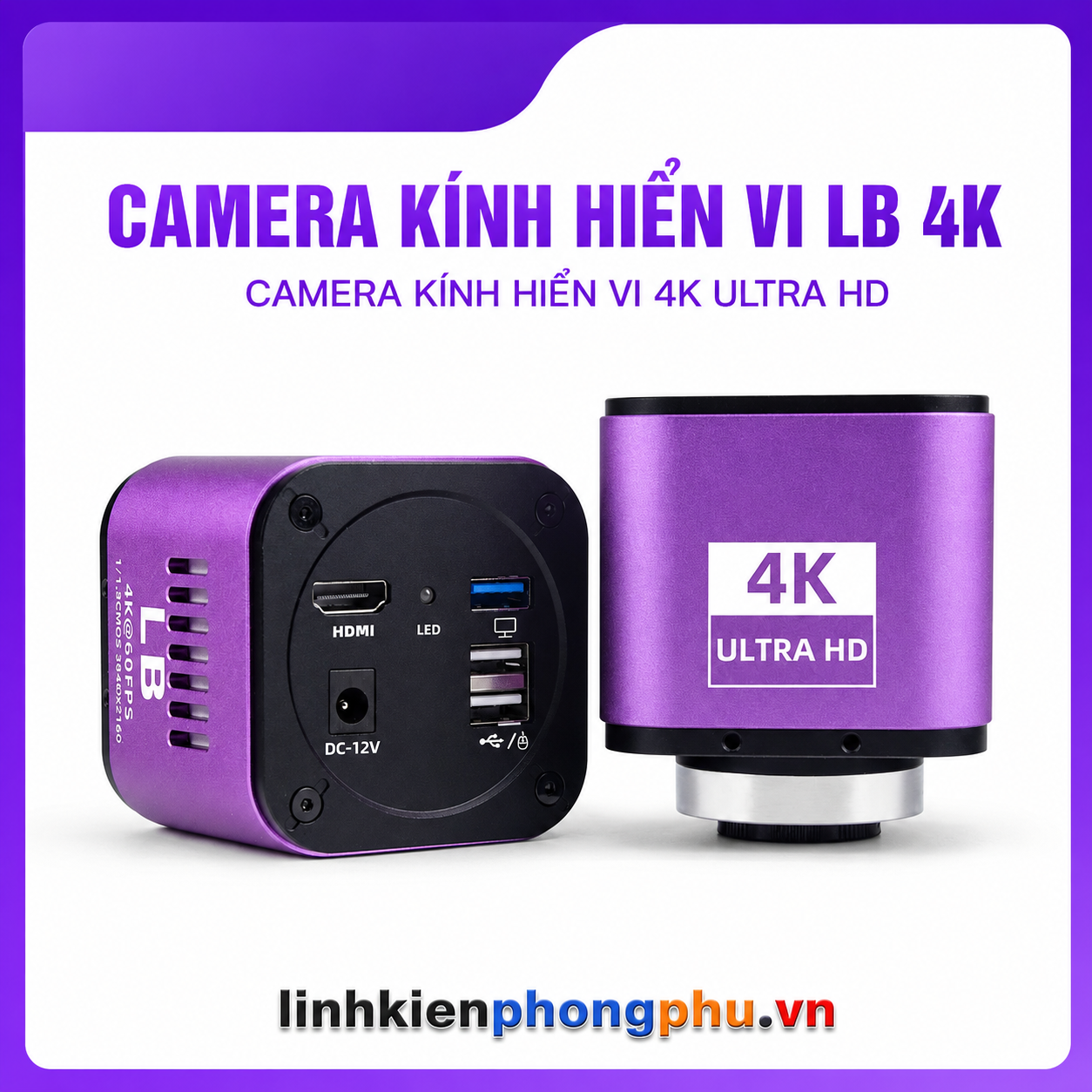 Camera 4K Luban (thường gọi là Camera HDMI 4K Luban) là dòng camera công nghiệp chuyên dụng cho kính hiển vi ba mắt