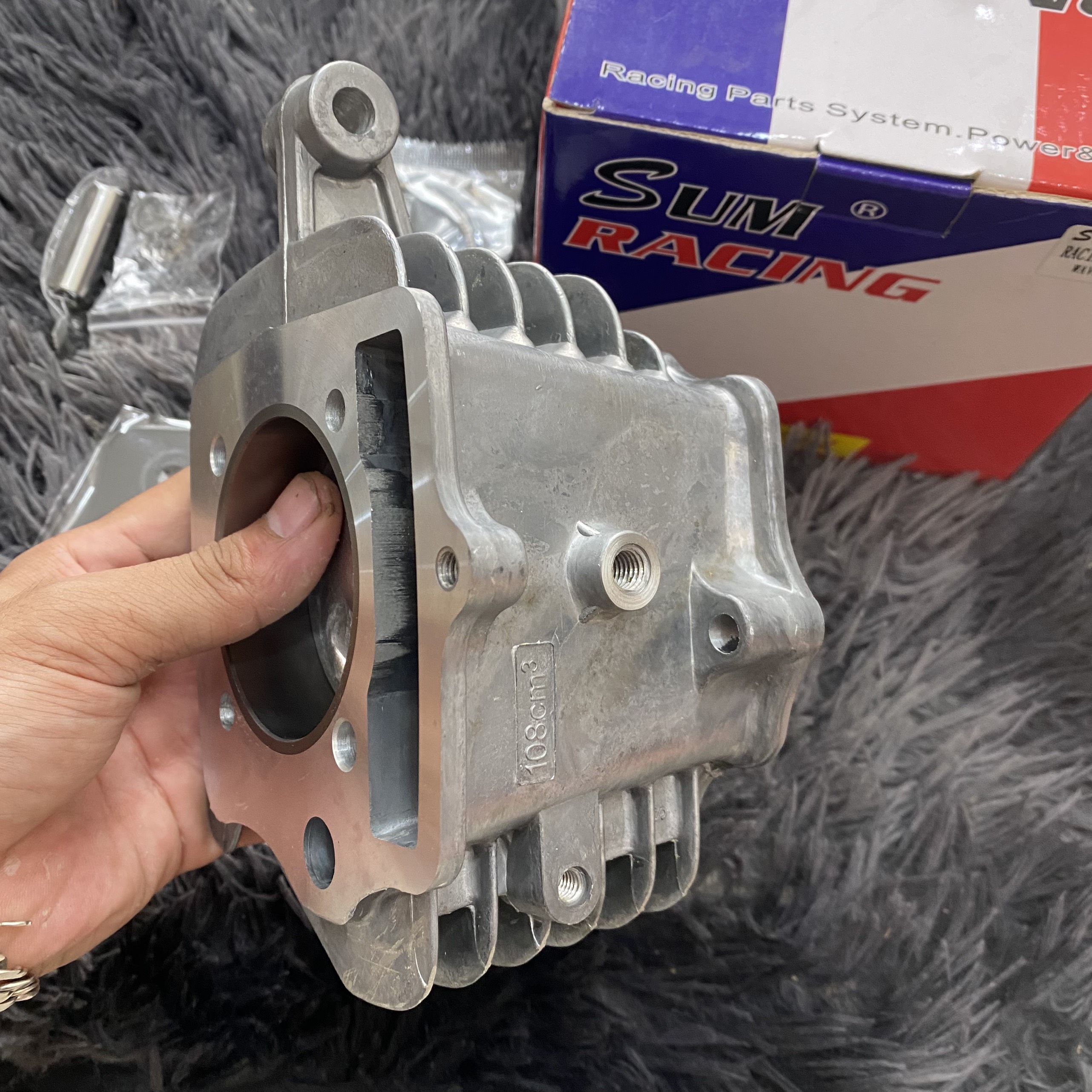Lòng Wave Dream Trái ful Piston bạc ắc ron SUM Racing